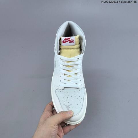 Jordan Air Jordan 1 High OG Sail University Red Light Grey 36 45 Casual - Unisex (BS-66945)