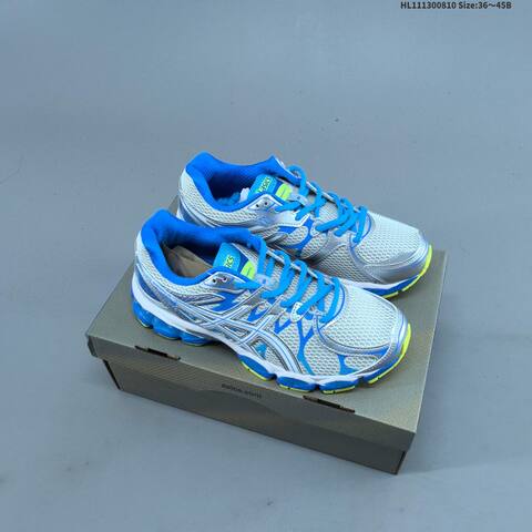 ASICS Gel-Nimbus 16 White Silver Blue Neon Yellow EU 36-45 Running Shoe Running Sneakers - Unisex BS-68757