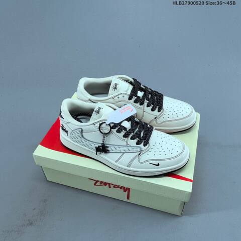 Jordan Air Jordan 1 Low White Black EU 36-45 Basketball - Unisex (BS-65922)