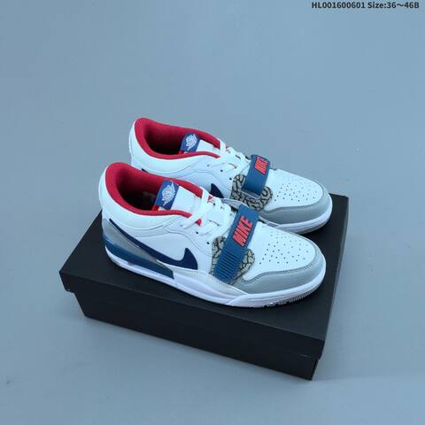Jordan Legacy 312 Low White Grey Navy Red 36 46B Lifestyle - Women's (BS-65825)