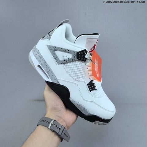 Jordan Air Jordan 4 Retro OG White Black Cement Grey EU 40-47 5 Basketball - Men s BS-66121