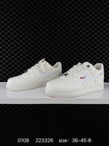 Nike Air Force 1 07 Low White Cream With Red Accents EU 36-45 Lifestyle - Unisex (BS-73303)