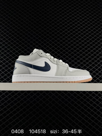 Jordan Air Jordan 1 Low White Navy Grey EU 36-45 Sneaker - Unisex BS-79531