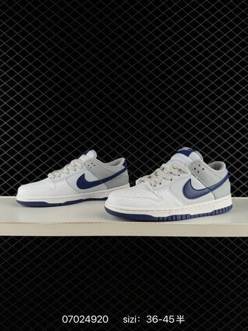 Nike SB Dunk Low Pro White Grey Navy Blue EU 36-45 Skate - Unisex (BS-70453)