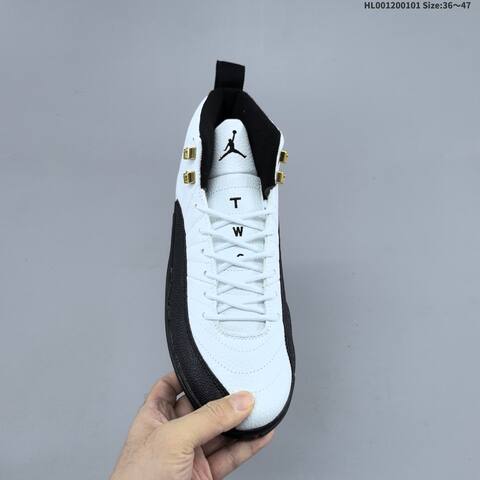 Jordan Air Jordan 12 Retro Taxi White Black Gold EU 36-47 Basketball - Unisex (BS-67144)