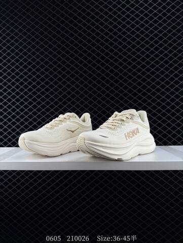 HOKA ONE ONE Bondi 9 Off White Beige EU 36-45 Running Shoe Running Sneakers - Unisex (BS-86625)