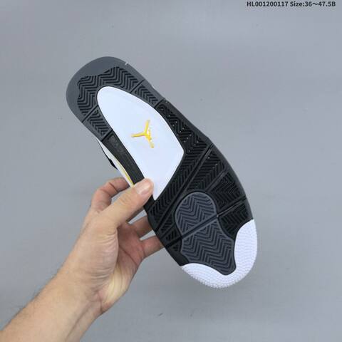 Jordan Air Jordan 4 Retro White Black Yellow EU 36-47 5 Basketball - Unisex (BS-66948)
