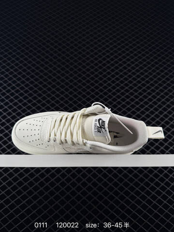 Nike Air Force 1 07 LV8 Sail Off-White With Black EU 36-45 5 Lifestyle - Unisex (BS-73193)