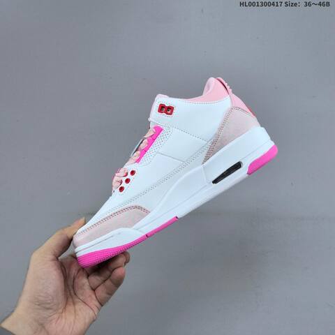 Jordan Air Jordan 3 Retro Spring Flowers White Pink EU 36-46 Basketball - Unisex (BS-66158)