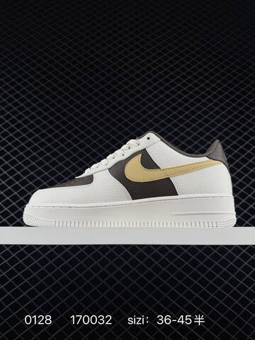 Nike Air Force 1 07 LV8 White Brown With Yellow Accents EU 36-45 Lifestyle - Unisex (BS-72899)