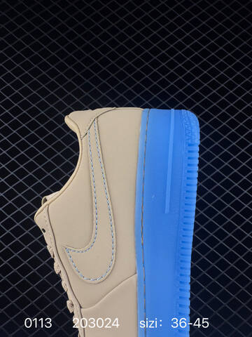 Nike Air Force 1 07 Low Beige Tan With Translucent Blue Sole EU 36-45 Lifestyle - Unisex (BS-73159)