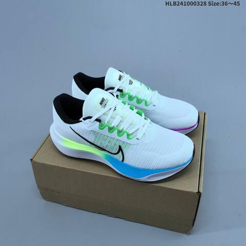 Nike Zoom Fly 5 Flyknit White Black Neon Pink Neon Green Blue EU 36-45 Running Shoe - Unisex BS-61074