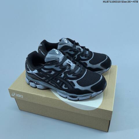 ASICS GEL-NYC Black Grey Navy White EU 36-47 Running Shoe Running Sneakers - Unisex (BS-69005)