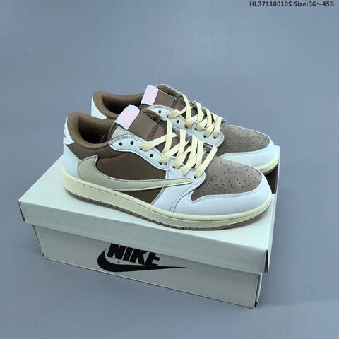 Nike Air Jordan 1 Low Travis Scott Reverse Mocha Black White Mocha EU 36-45 Casual - Unisex (BS-67097)
