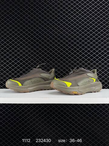 HOKA ONE ONE Project Transport Olive Brown Neon Yellow EU 36-46 Trail Shoe Trail Running Sneakers - Unisex (BS-86393)