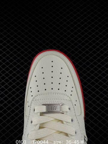 Nike Air Force 1 07 Low White Red EU 36-45 5 Casual - Unisex (BS-73342)
