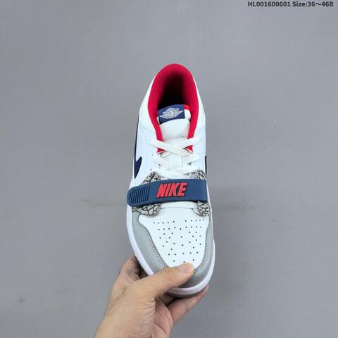 Jordan Legacy 312 Low White Grey Navy Red 36 46B Lifestyle - Women's (BS-65825)
