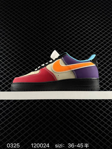 Nike Air Force 1 Low Black Red Purple Orange Beige EU 36-45 Skate - Unisex (BS-72466)