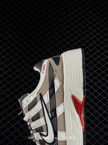 Nike P-6000 Khaki White Navy Red Grey EU 36-45 Running Shoe - Unisex (BS-70728)