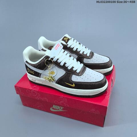 Nike Air Force 1 Low Cream Brown White EU 36-45 Sneaker - Unisex BS-62125