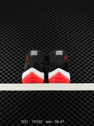 Jordan Air Jordan 11 Retro Black White Red EU 36-47 Basketball Shoe - Unisex (BS-80010)