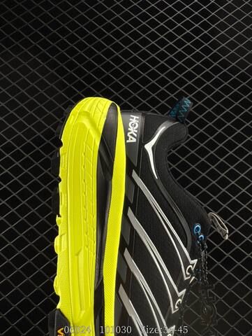 HOKA ONE ONE Mafate Speed Three 2 Black Neon Yellow Silver Blue EU 36-45 Trail Shoe Trail Running Sneakers - Unisex (BS-86589)