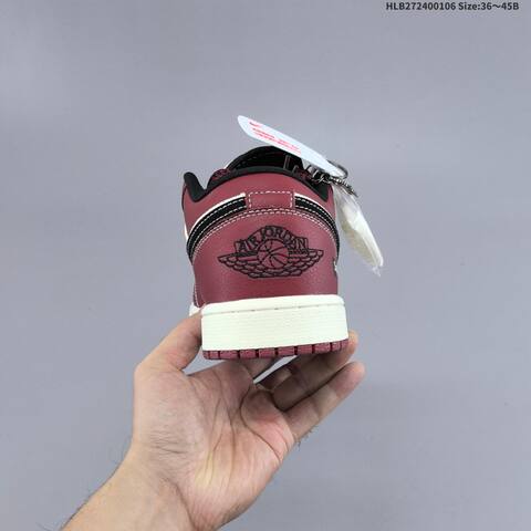 Jordan Air Jordan 1 Low Burgundy White Black EU 36-45 Lifestyle - Unisex (BS-67076)