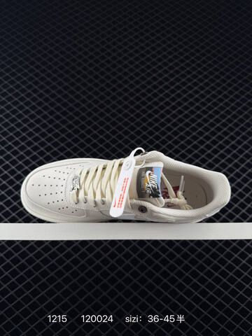 Nike Air Force 1 07 Low Off-white Cream With White Swoosh And Red Accents EU 36-45 Casual - Unisex (BS-73685)