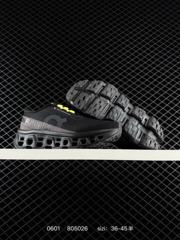 On Running Cloudmonster 2 Black Grey Neon Yellow EU 36-45 Running Shoe Running Sneakers - Unisex BS-85219