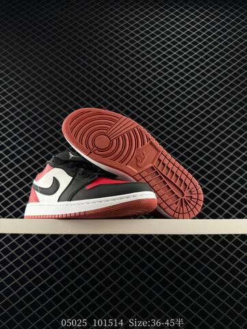 Jordan Air Jordan 1 Low Black White Red EU 36-45 Basketball Shoe - Unisex BS-81303