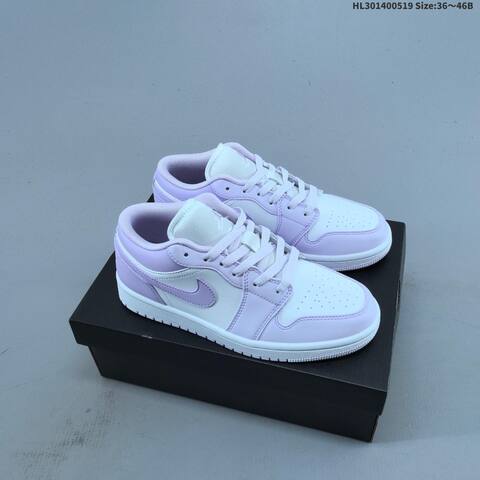 Jordan Air Jordan 1 Low Lilac White EU 36 46 Lifestyle - Unisex (BS-65925)