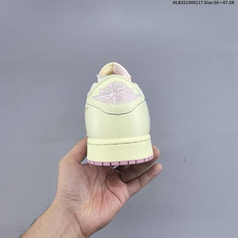 Nike Air Jordan 1 Low Travis Scott Cream White Pink Light Beige 36 47 5 Lifestyle - Unisex (BS-66936)