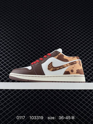 Jordan Air Jordan 1 Low CNY White Brown Red Beige EU 36-45 Sneaker - Unisex (BS-79810)