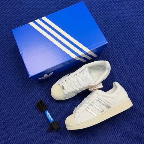 Adidas Superstar II KJ3551 White Silver Metallic Off White EU 41 1 3 Casual - Men's (BS-86960)
