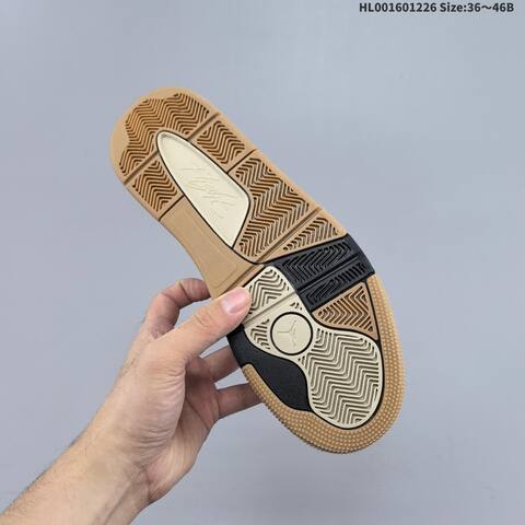 Jordan Flight Court Light Beige Cream With Black And Gum EU 36-46 Casual - Unisex (BS-67258)