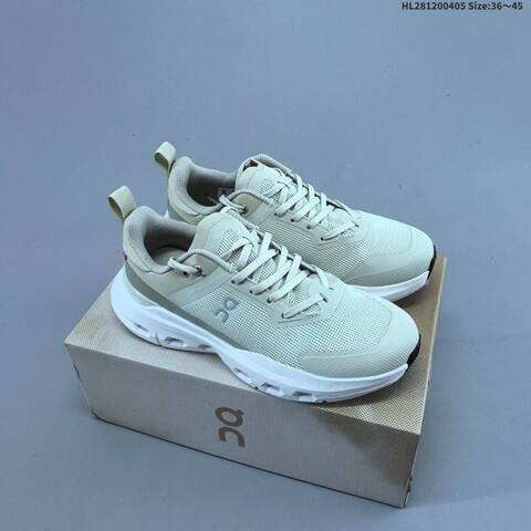 On Cloudpulse Black White Beige Orange EU 36-45 Running Shoe Running Sneakers - Unisex (BS-69634)