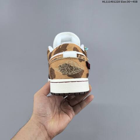 Jordan Air Jordan 1 Low Year Of The Horse White Brown Gold Burgundy EU 36-45 Lifestyle - Unisex (BS-67214)