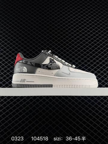 Nike Air Force 1 07 Low White Gray Black Red 36-45 5 Lifestyle - Unisex (BS-72499)