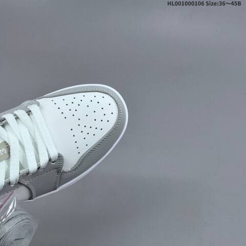 Air Jordan Air Jordan 1 Low Wolf Grey White 36 45 Casual - Unisex (BS-67083)
