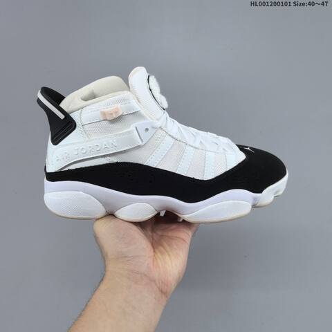 Jordan Air Jordan 6 Rings White Black 40 47 Basketball - Men's (BS-67146)