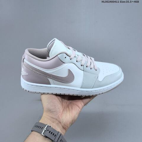 Jordan Air Jordan 1 Low White Light Grey Pink 35 5-46 Basketball - Unisex (BS-66241)