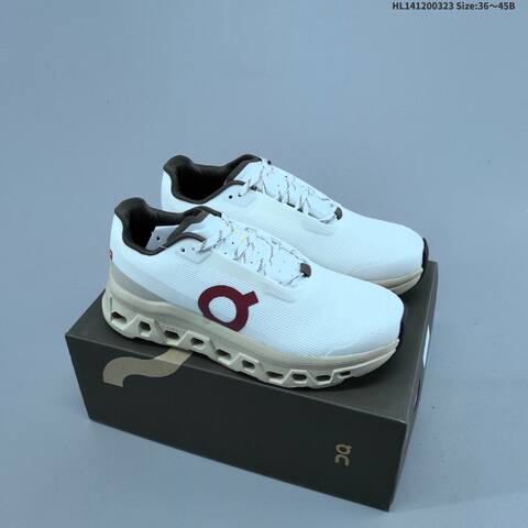 On Cloudmonster Void Year Of The Horse White Cream Burgundy Dark Brown EU 36-45 Running Shoe Running Sneakers - Unisex (BS-69663)