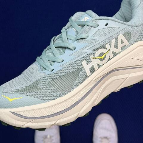 HOKA Challenger 8 Light Mint Cream White Yellow Trail Shoe Trail Running Sneakers (BS-86845)