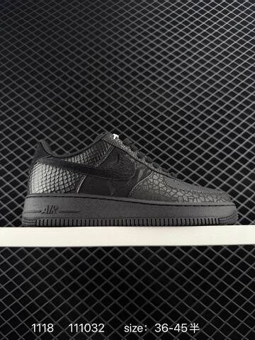 Nike Air Force 1 Low Black Anthracite Textured Snakeskin EU 36-45 5 Lifestyle - Unisex (BS-74141)