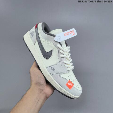 Nike Air Jordan 1 Low Navy Blue White Gray EU 36 45 Lifestyle - Unisex (BS-66994)