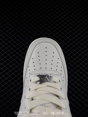 Nike Air Force 1 07 LV8 Cream White With Red Accents 36-45 Casual - Unisex BS-73454