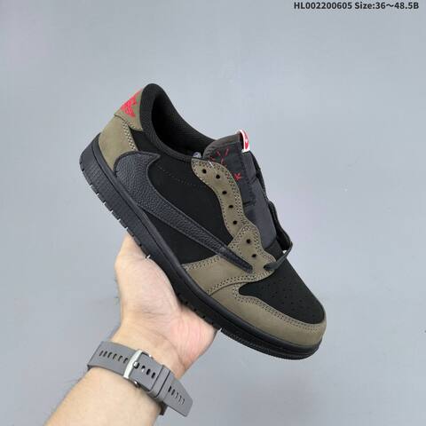 Jordan Travis Scott x Air Jordan 1 Low Velvet Brown Black EU 36-48 5 Casual - Unisex BS-65804