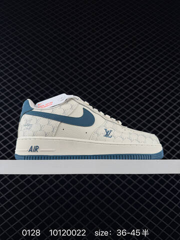 Nike Air Force 1 07 Low Black Cream Monogram EU 36-45 Lifestyle - Unisex (BS-72913)