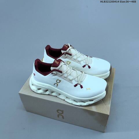 On Cloudtilt White Cream Burgundy Gold EU 36-46 Running Shoe Running Sneakers - Unisex (BS-69609)