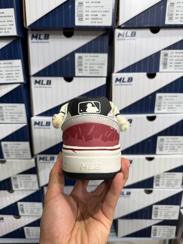 MLB Chunky Liner Off White Red Grey Pink Sneaker Casual